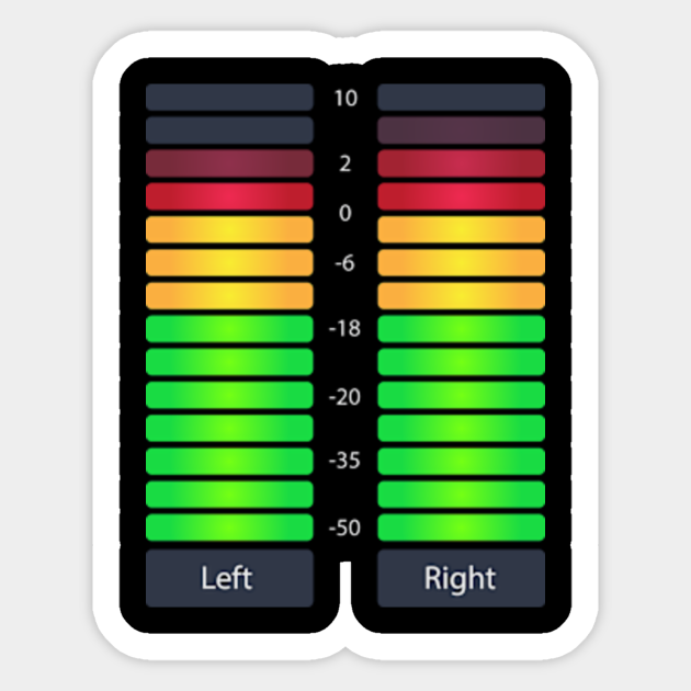 Audio meter digital Audio Sticker TeePublic